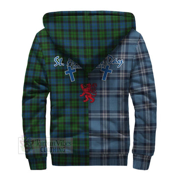 McCoy Tartan Sherpa Hoodie Happy St. Andrew's Day Half Tartan Style - Tartan Vibes Clothing
