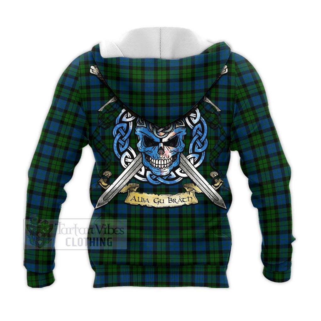 McCoy Tartan Knitted Hoodie with Family Crest Celtic Skull Style - Tartan Vibes Clothing