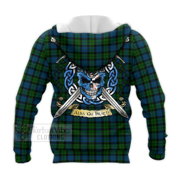 McCoy Tartan Knitted Hoodie with Family Crest Celtic Skull Style - Tartan Vibes Clothing