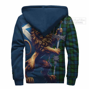 McCoy Tartan Family Crest Sherpa Hoodie with Scottish Majestic Lion - Tartan Vibes Clothing