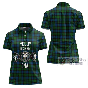 McCoy Tartan Women's Polo Shirt with Family Crest DNA In Me Style - Tartan Vibes Clothing
