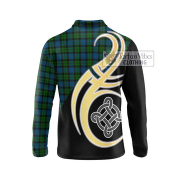 McCoy Tartan Long Sleeve Polo Shirt with Family Crest and Celtic Symbol Style - Tartan Vibes Clothing