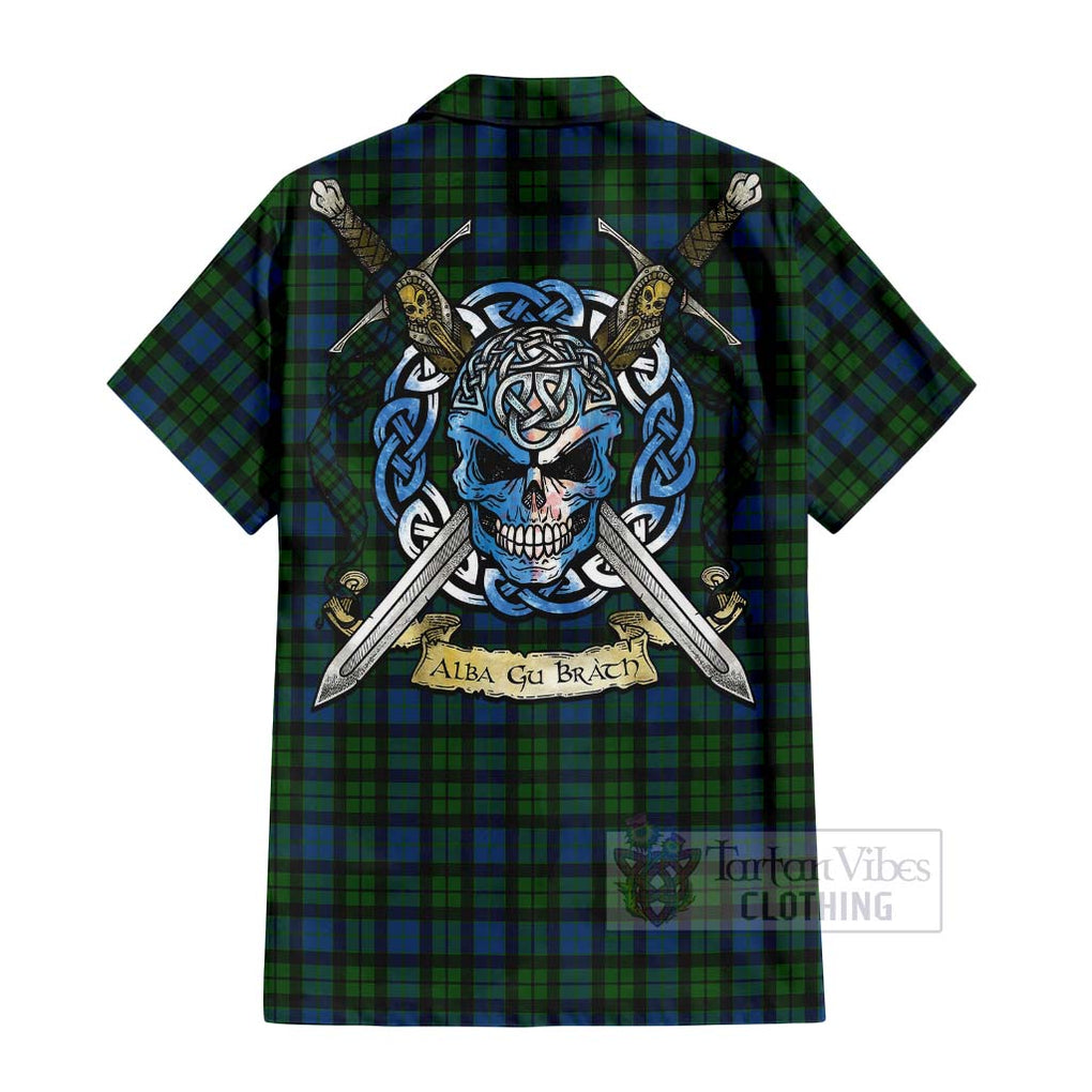 McCoy Tartan Hawaiian Shirt with Family Crest Celtic Skull Style - Tartan Vibes Clothing