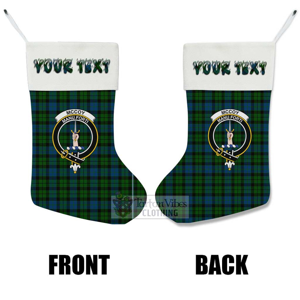 McCoy Tartan Family Crest Christmas Stocking with Personalized Text - Tartan Vibes Clothing