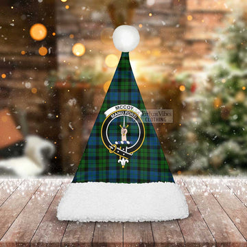 McCoy Tartan Christmas Santa Hats with Family Crest - Tartan Vibes Clothing