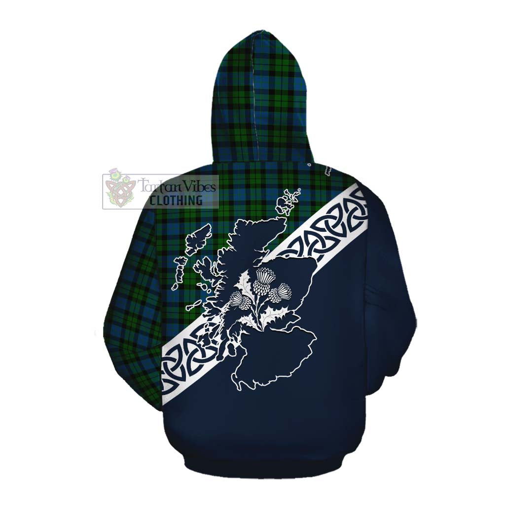 McCoy Tartan Cotton Hoodie Featuring Thistle and Scotland Map Pullover Hoodie - Tartan Vibes Clothing