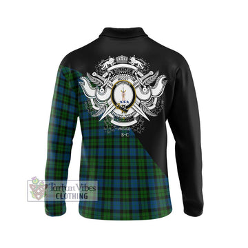 McCoy Tartan Long Sleeve Polo Shirt with Family Crest and Military Logo Style - Tartan Vibes Clothing