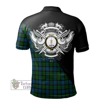 McCoy Tartan Polo Shirt with Family Crest and Military Logo Style - Tartan Vibes Clothing
