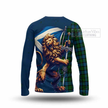 McCoy Tartan Family Crest Long Sleeve T-Shirt with Scottish Majestic Lion - Tartan Vibes Clothing