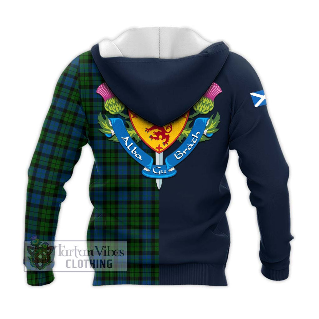 McCoy Tartan Knitted Hoodie Alba with Scottish Lion Royal Arm Half Style - Tartan Vibes Clothing