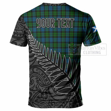 Tartan Vibes Clothing McCoy Crest Tartan T-Shirt with New Zealand Silver Fern Half Style