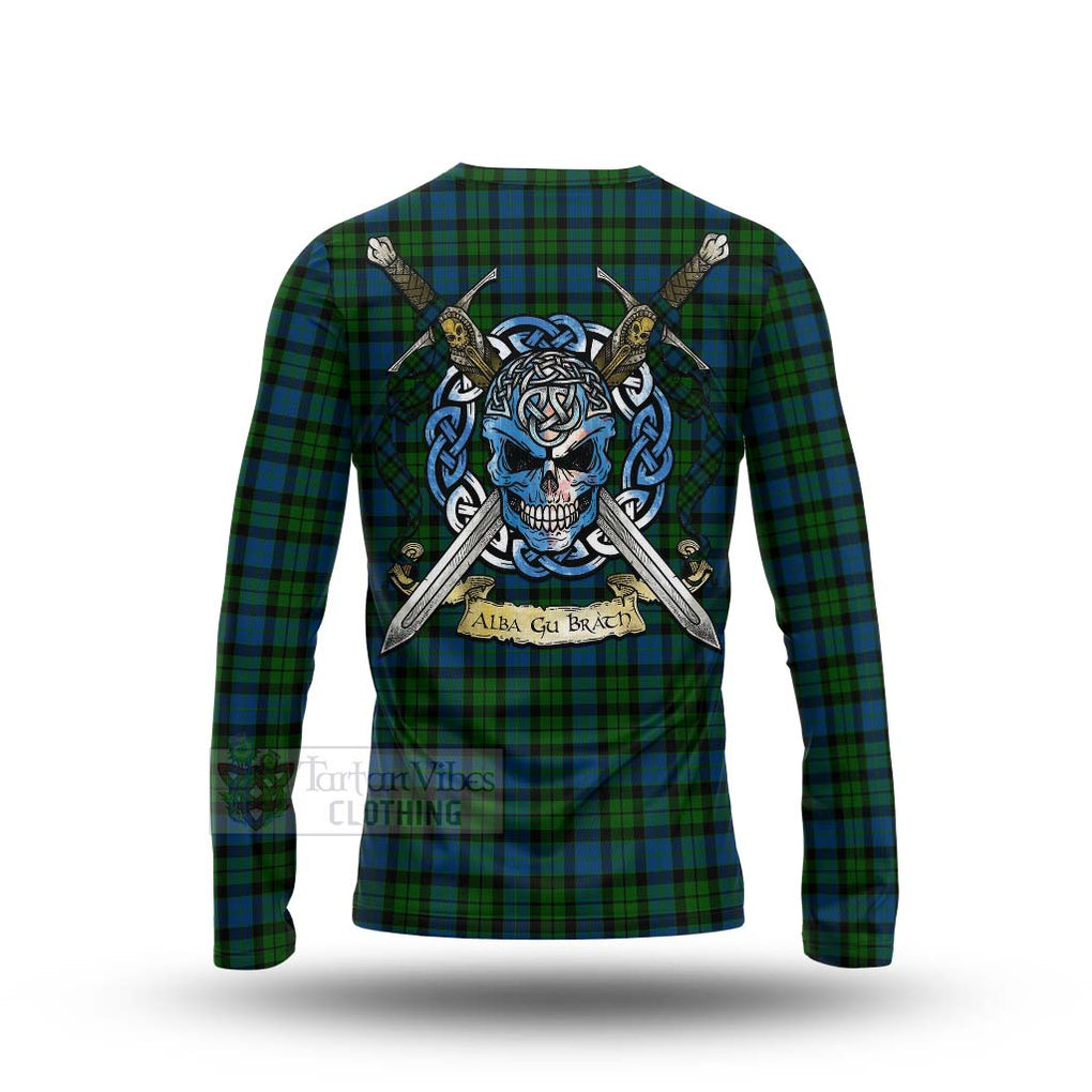 McCoy Tartan Long Sleeve T-Shirt with Family Crest Celtic Skull Style - Tartan Vibes Clothing
