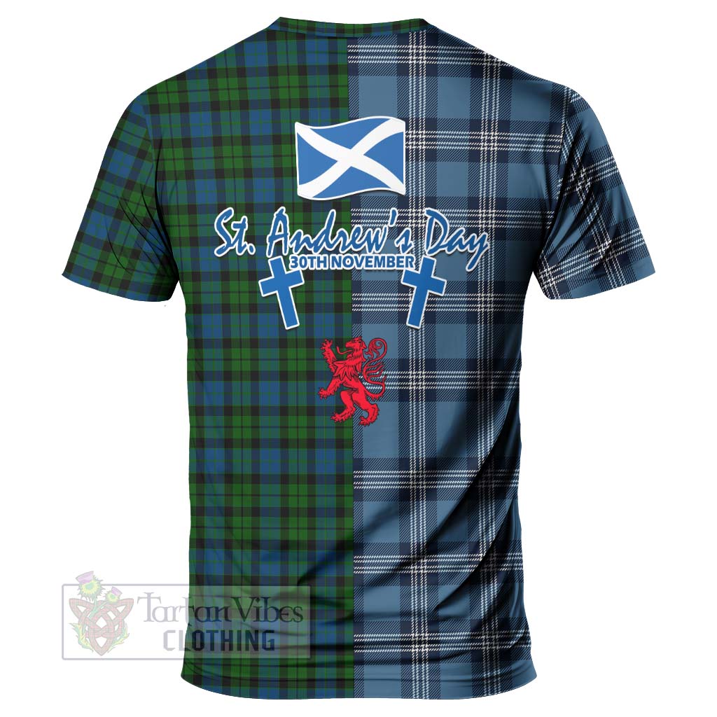 McCoy Tartan T-Shirt Happy St. Andrew's Day Half Tartan Style - Tartan Vibes Clothing