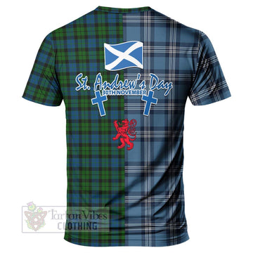 McCoy Tartan T-Shirt Happy St. Andrew's Day Half Tartan Style - Tartan Vibes Clothing