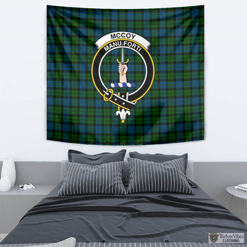 McCoy Tartan Tapestry Wall Hanging and Home Decor for Room with Family Crest - Tartan Vibes Clothing