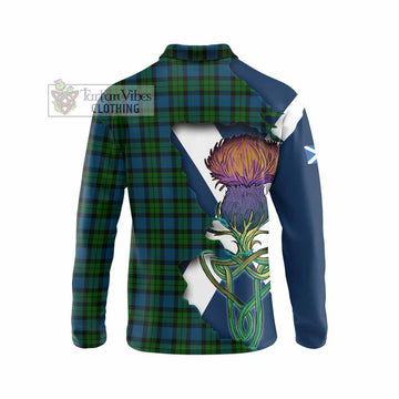 Tartan Vibes Clothing McCoy Tartan Family Crest Long Sleeve Polo Shirt Scottish Thistle Celtic Inspired