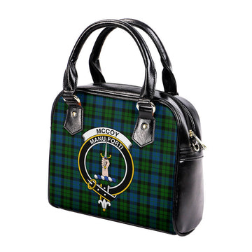 McCoy Tartan Shoulder Handbags with Family Crest