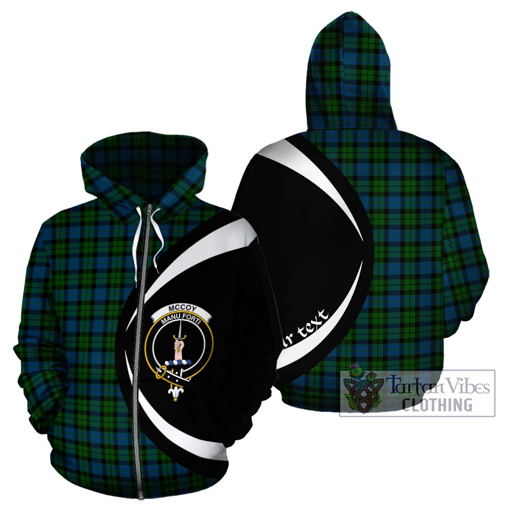 McCoy Tartan Hoodie with Family Crest Circle Style - Tartan Vibes Clothing