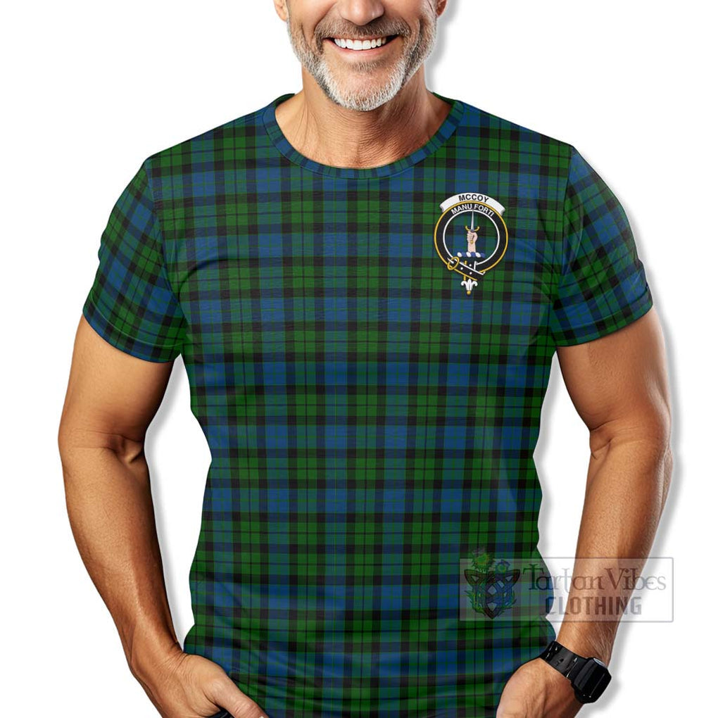 McCoy Tartan T-Shirt with Family Crest Celtic Skull Style - Tartan Vibes Clothing