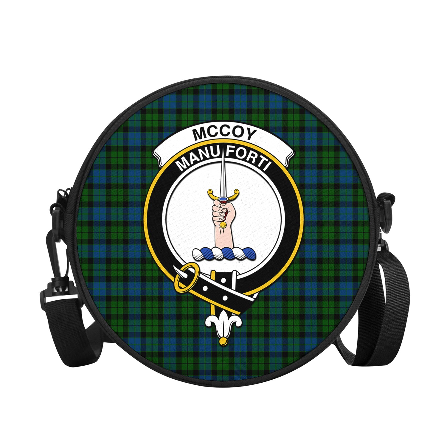 McCoy Tartan Round Satchel Bags with Family Crest - Tartan Vibes Clothing