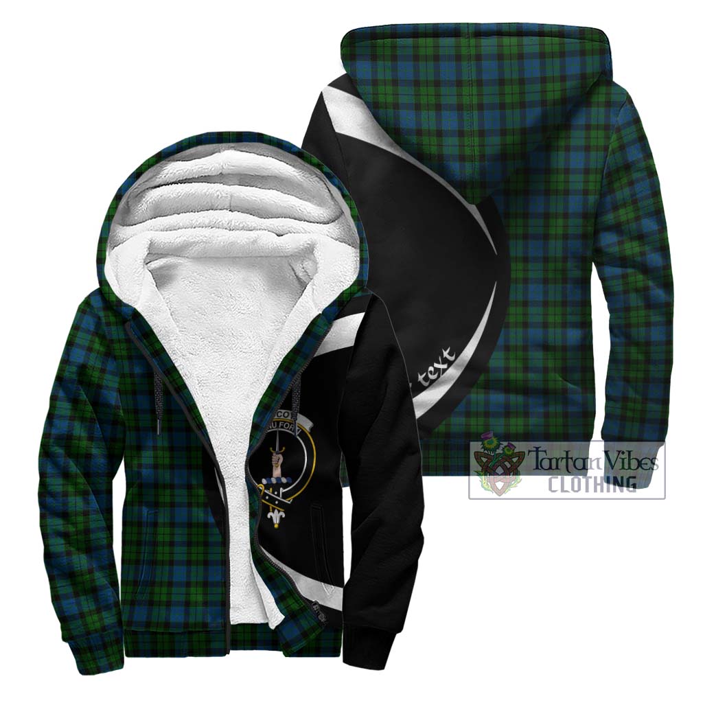 McCoy Tartan Sherpa Hoodie with Family Crest Circle Style Unisex - Tartan Vibes Clothing