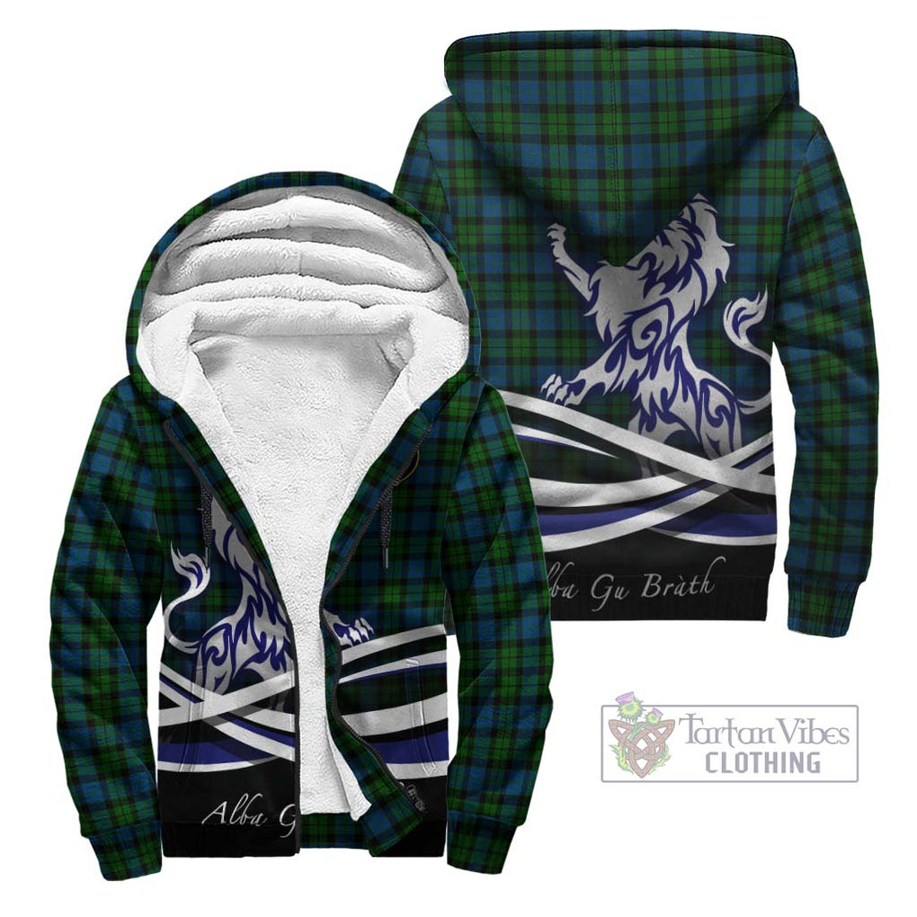 McCoy Tartan Sherpa Hoodie with Alba Gu Brath Regal Lion Emblem Unisex - Tartan Vibes Clothing