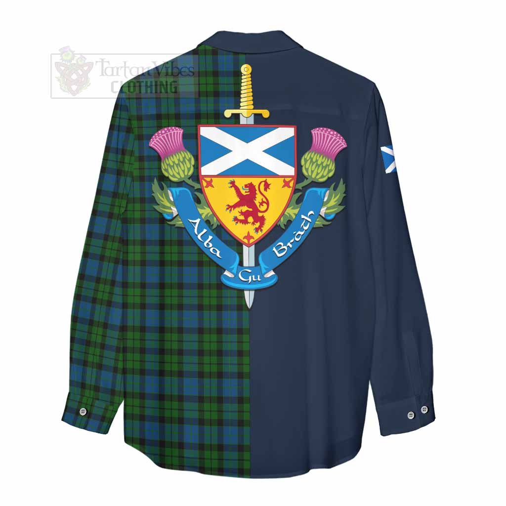 McCoy Tartan Women's Casual Shirt Alba with Scottish Lion Royal Arm Half Style - Tartan Vibes Clothing