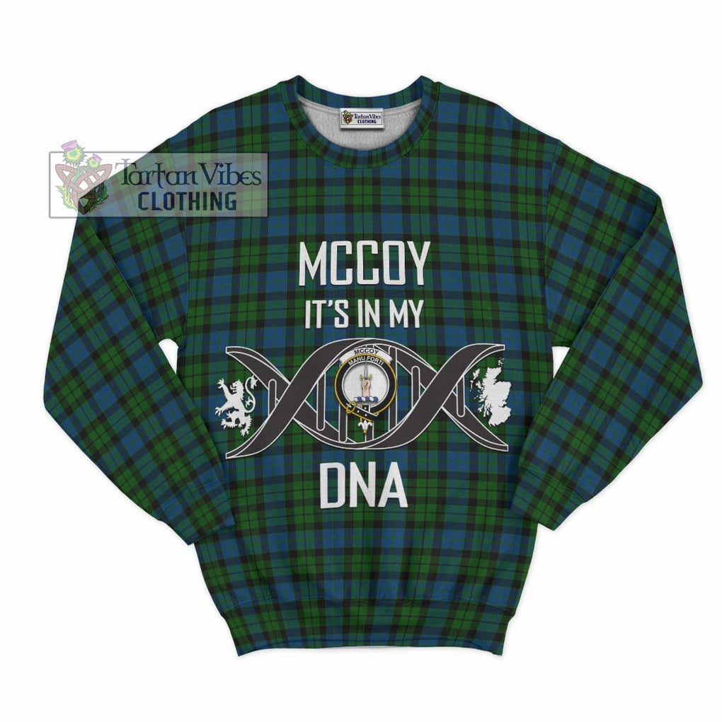 McCoy Tartan Sweatshirt with Family Crest DNA In Me Style - Tartan Vibes Clothing