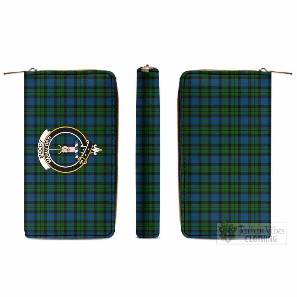 McCoy Tartan Women's Leather Wallet with Family Crest - Tartan Vibes Clothing