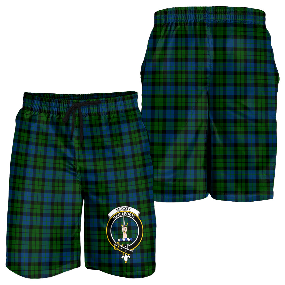 McCoy Tartan Mens Shorts with Family Crest - Tartan Vibes Clothing