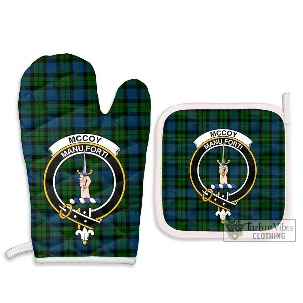 McCoy Tartan Combo Oven Mitt & Pot-Holder with Family Crest - Tartan Vibes Clothing