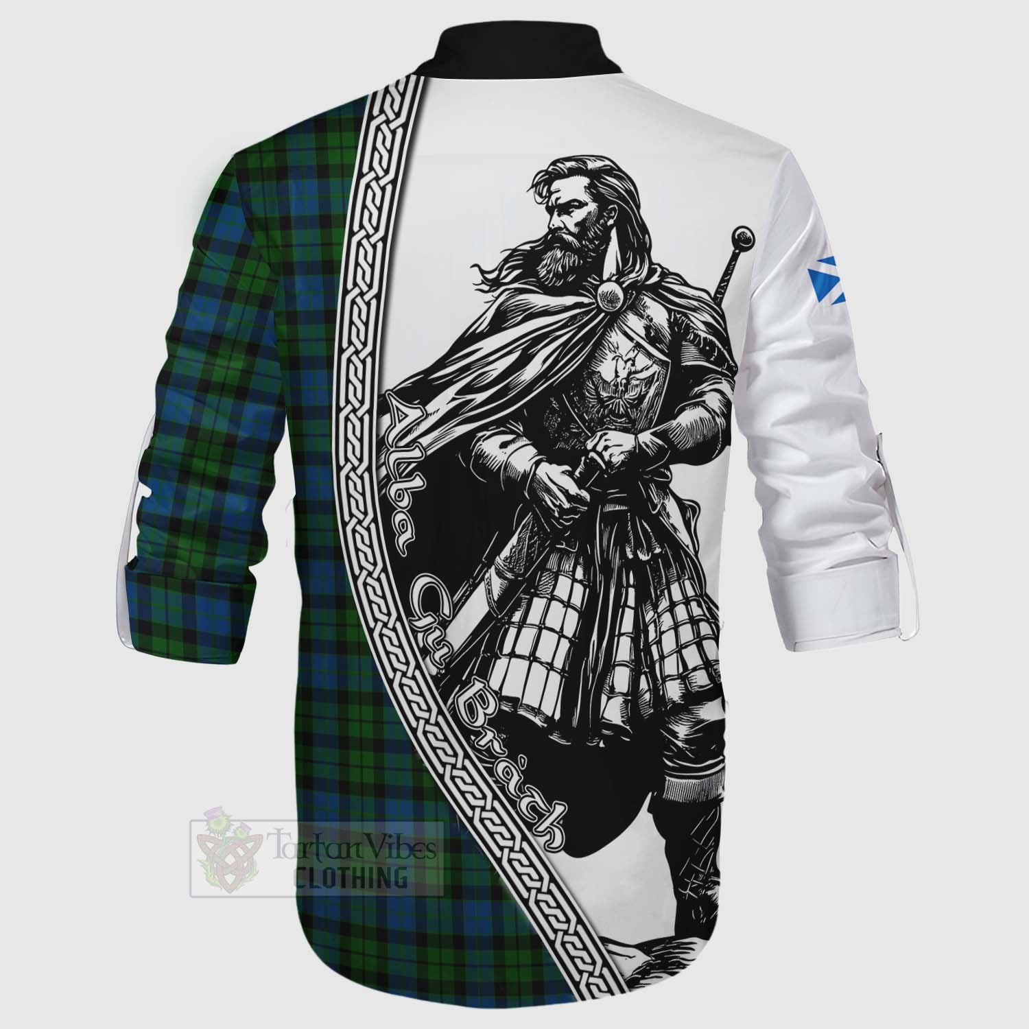 McCoy Tartan Clan Crest Ghillie Kilt Shirt with Highlander Warrior Celtic Style - Tartan Vibes Clothing