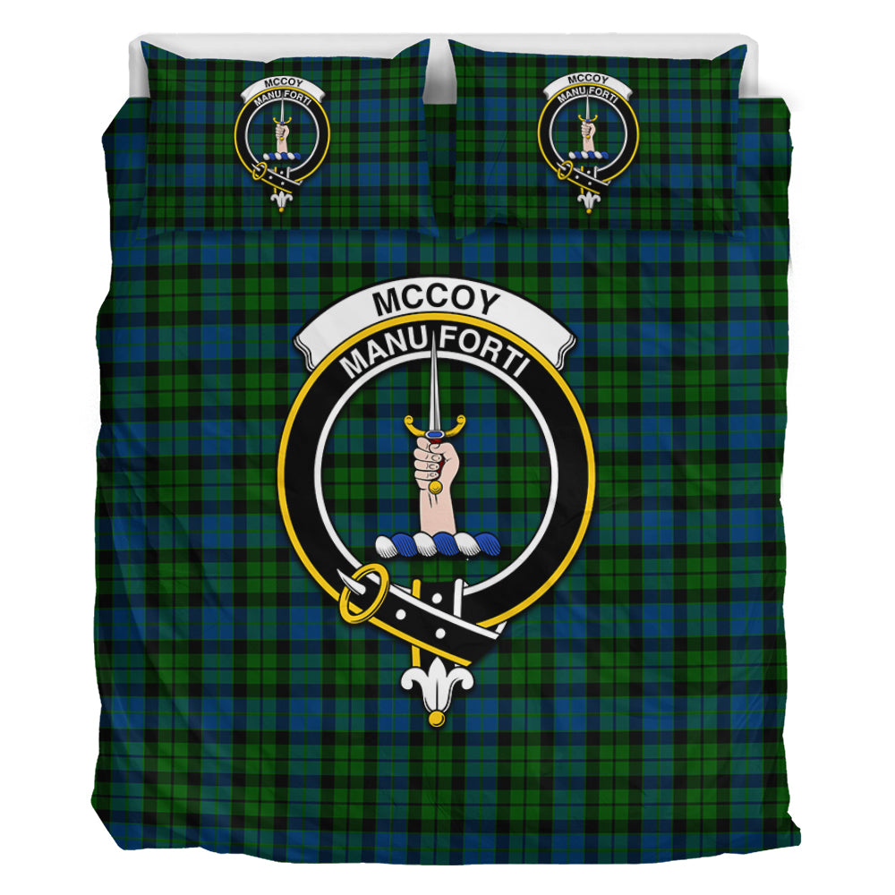 McCoy Tartan Bedding Set with Family Crest - Tartan Vibes Clothing