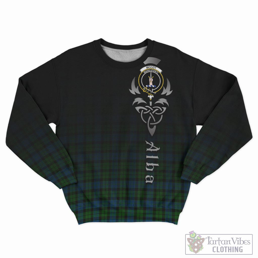 McCoy Tartan Sweatshirt Featuring Alba Gu Brath Family Crest Celtic Inspired - Tartan Vibes Clothing