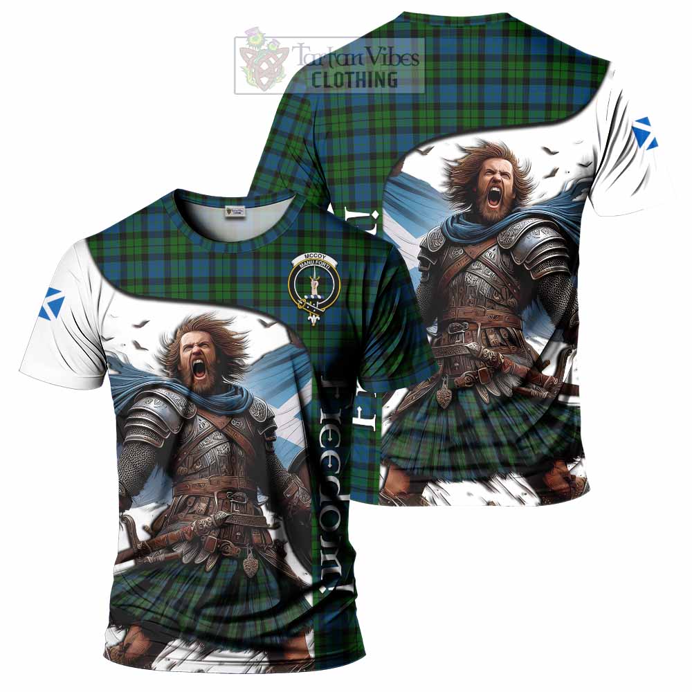 McCoy Crest Tartan T-Shirt Inspired by the Freedom of Scottish Warrior - Tartan Vibes Clothing