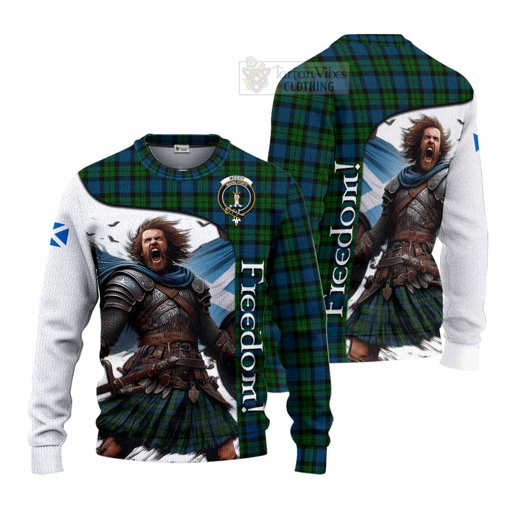 Tartan Vibes Clothing McCoy Crest Tartan Knitted Sweater Inspired by the Freedom of Scottish Warrior