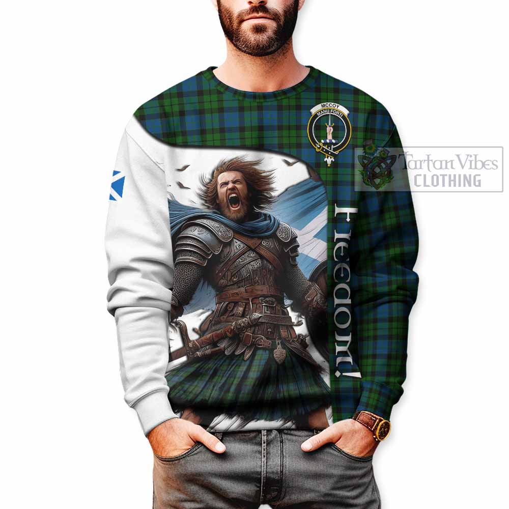 McCoy Crest Tartan Sweatshirt Inspired by the Freedom of Scottish Warrior - Tartan Vibes Clothing