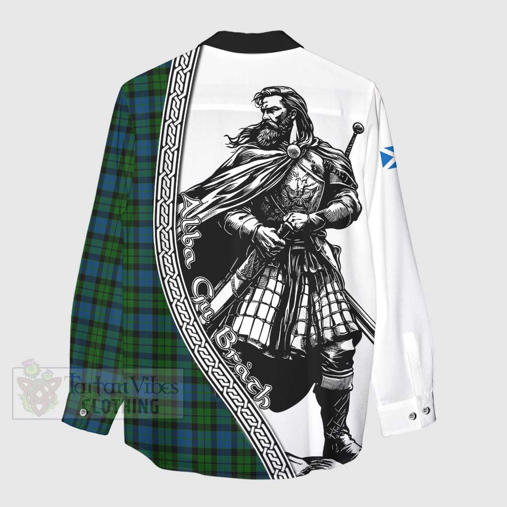 McCoy Tartan Clan Crest Women's Casual Shirt with Highlander Warrior Celtic Style - Tartan Vibes Clothing