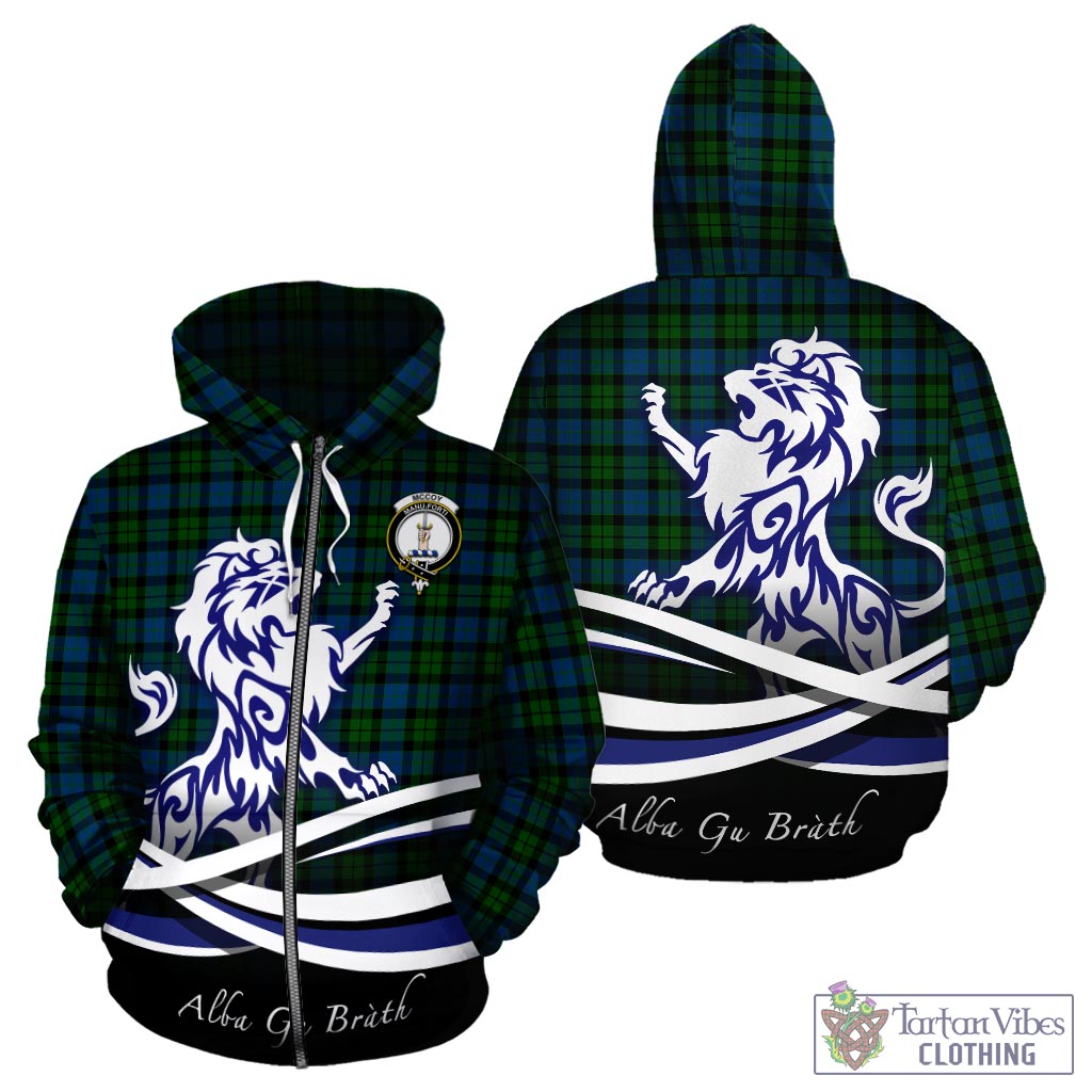 McCoy Tartan Hoodie with Alba Gu Brath Regal Lion Emblem - Tartan Vibes Clothing