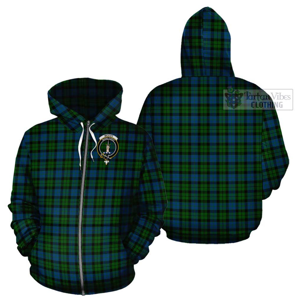 McCoy Tartan Cotton Hoodie with Family Crest - Tartan Vibes Clothing