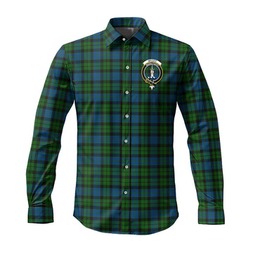 McCoy Tartan Long Sleeve Button Up Shirt with Family Crest Men's Shirt - Tartan Vibes Clothing