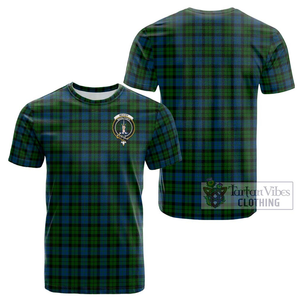 McCoy Tartan Cotton T-Shirt with Family Crest - Tartan Vibes Clothing