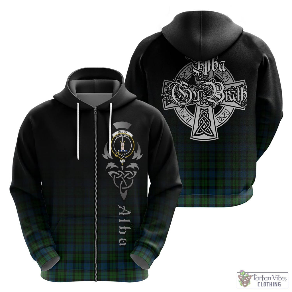 McCoy Tartan Hoodie Featuring Alba Gu Brath Family Crest Celtic Inspired - Tartan Vibes Clothing