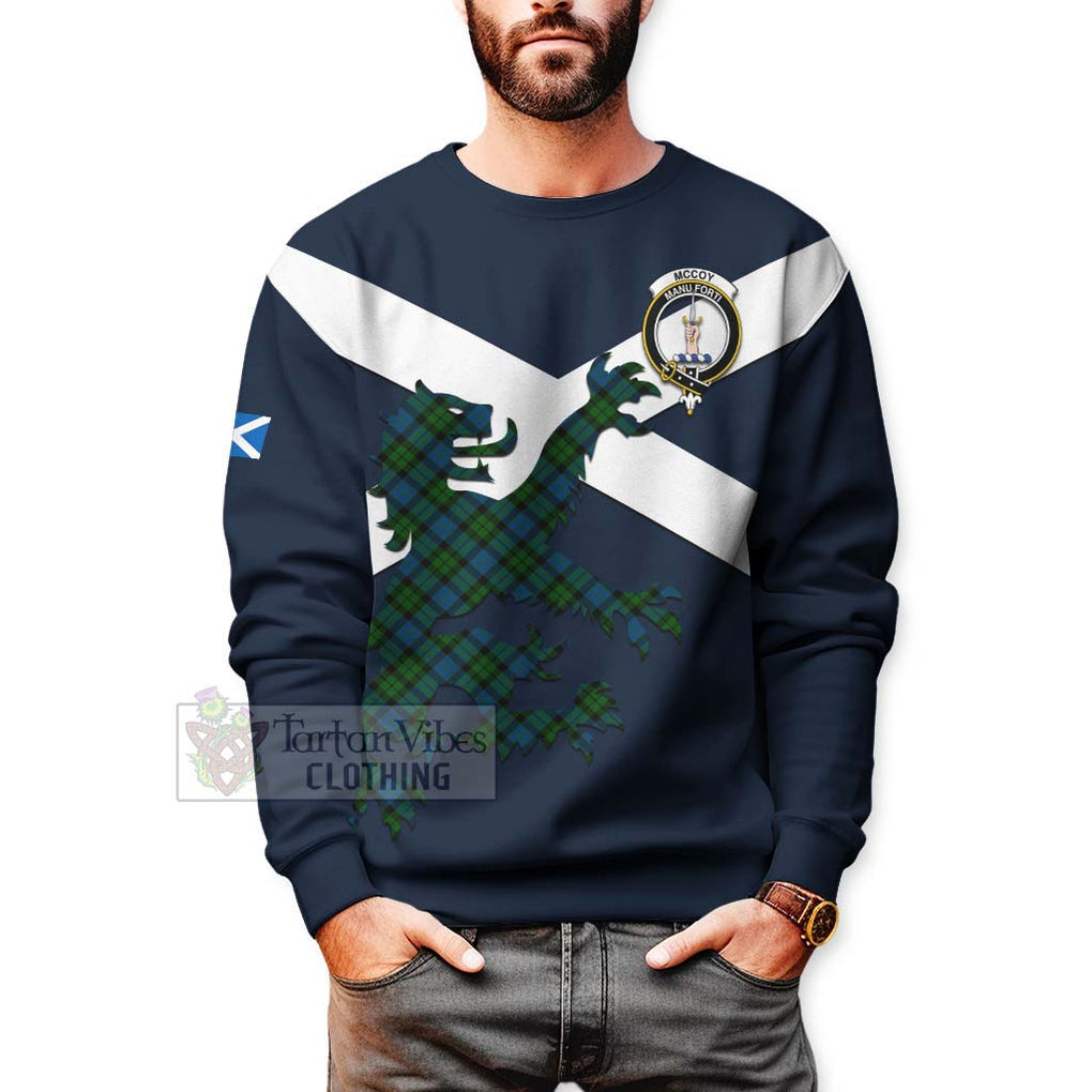 McCoy Tartan Lion Rampant Sweatshirt Proudly Display Your Heritage with Alba Gu Brath and Clan Name - Tartan Vibes Clothing