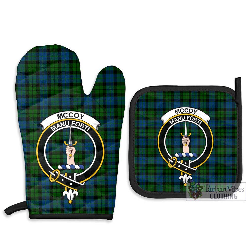 McCoy Tartan Combo Oven Mitt & Pot-Holder with Family Crest - Tartan Vibes Clothing