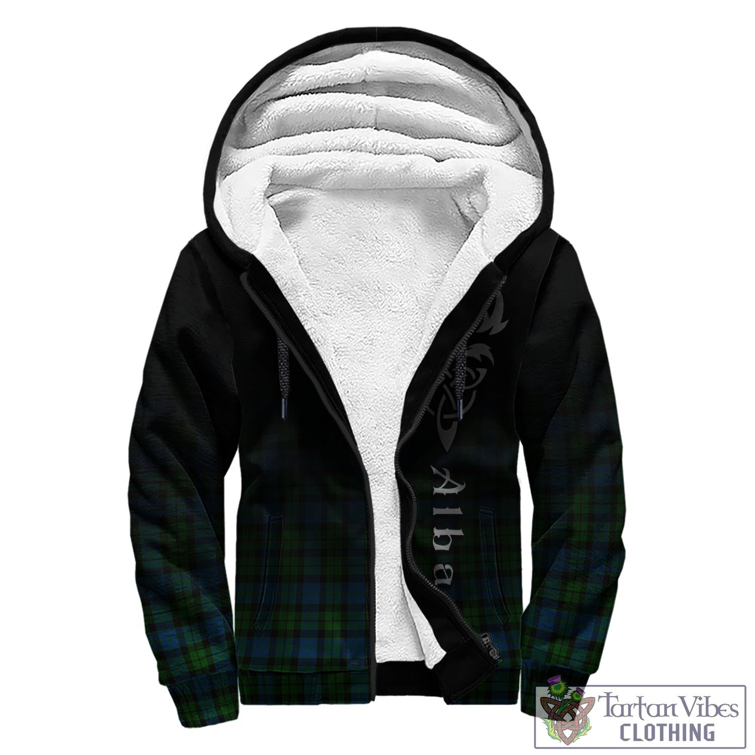 McCoy Tartan Sherpa Hoodie Featuring Alba Gu Brath Family Crest Celtic Inspired - Tartan Vibes Clothing