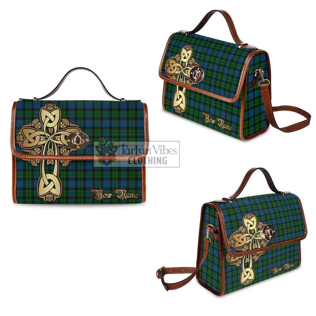 Tartan Vibes Clothing McCoy Tartan Waterproof Canvas Bag Golden Thistle Celtic Cross Style