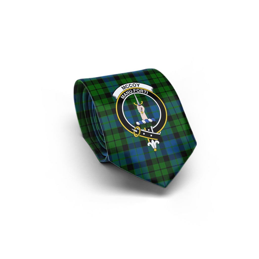 McCoy Tartan Classic Necktie with Family Crest - Tartan Vibes Clothing
