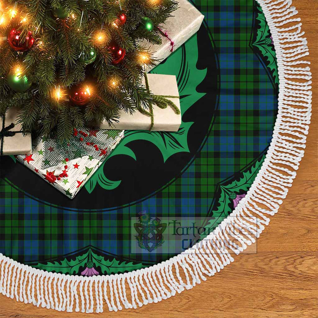McCoy Tartan Christmas Tree Skirt Scottish Thistle Style - Tartan Vibes Clothing