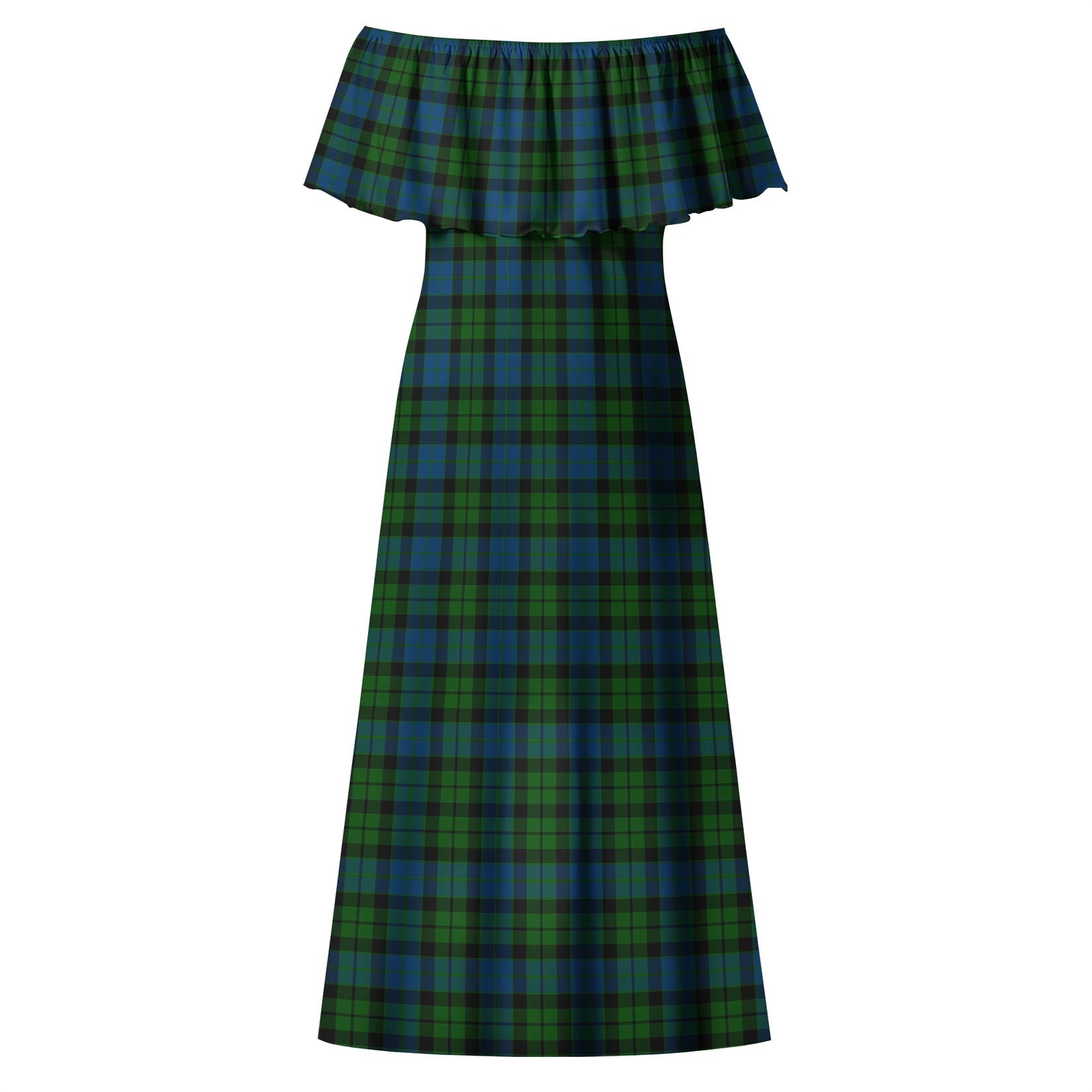 McCoy Tartan Off Shoulder Long Dress - Tartan Vibes Clothing